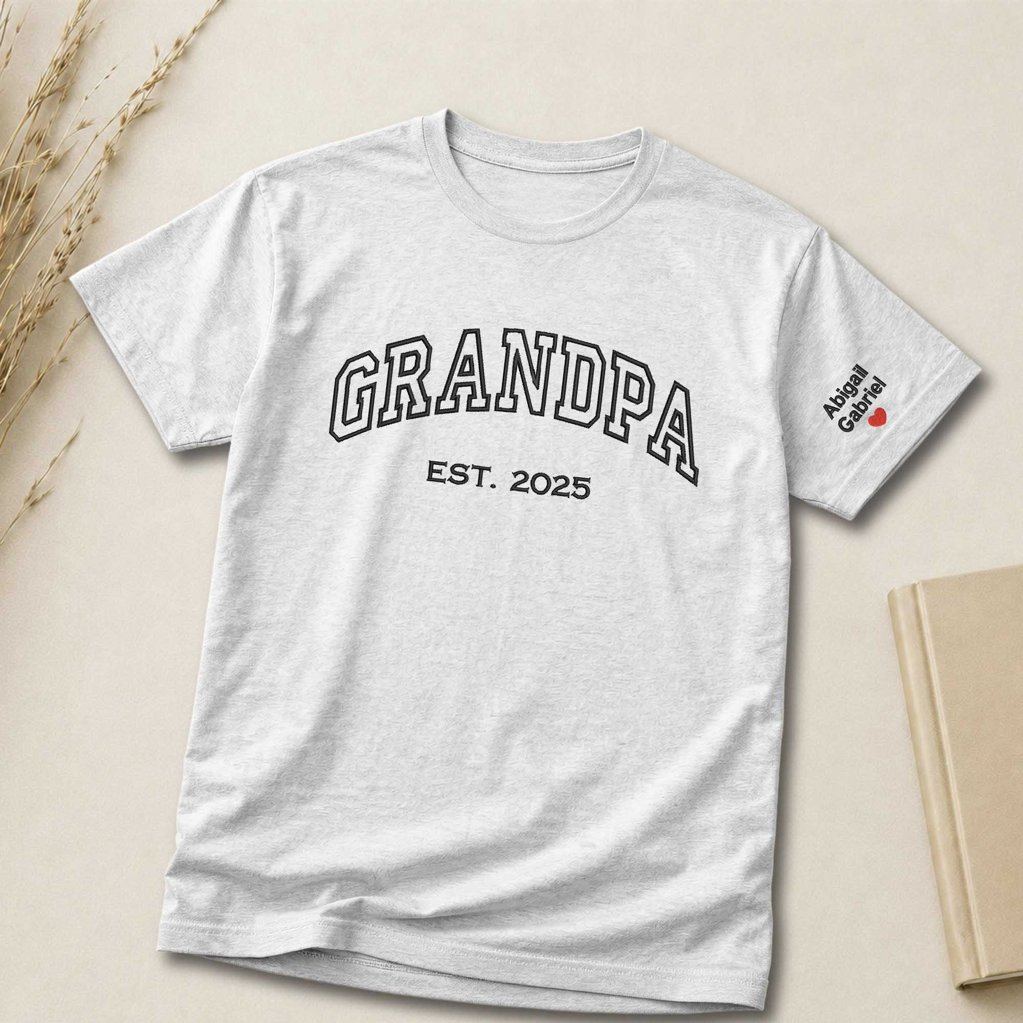 Personalized Grandpa Embroidered Shirt
