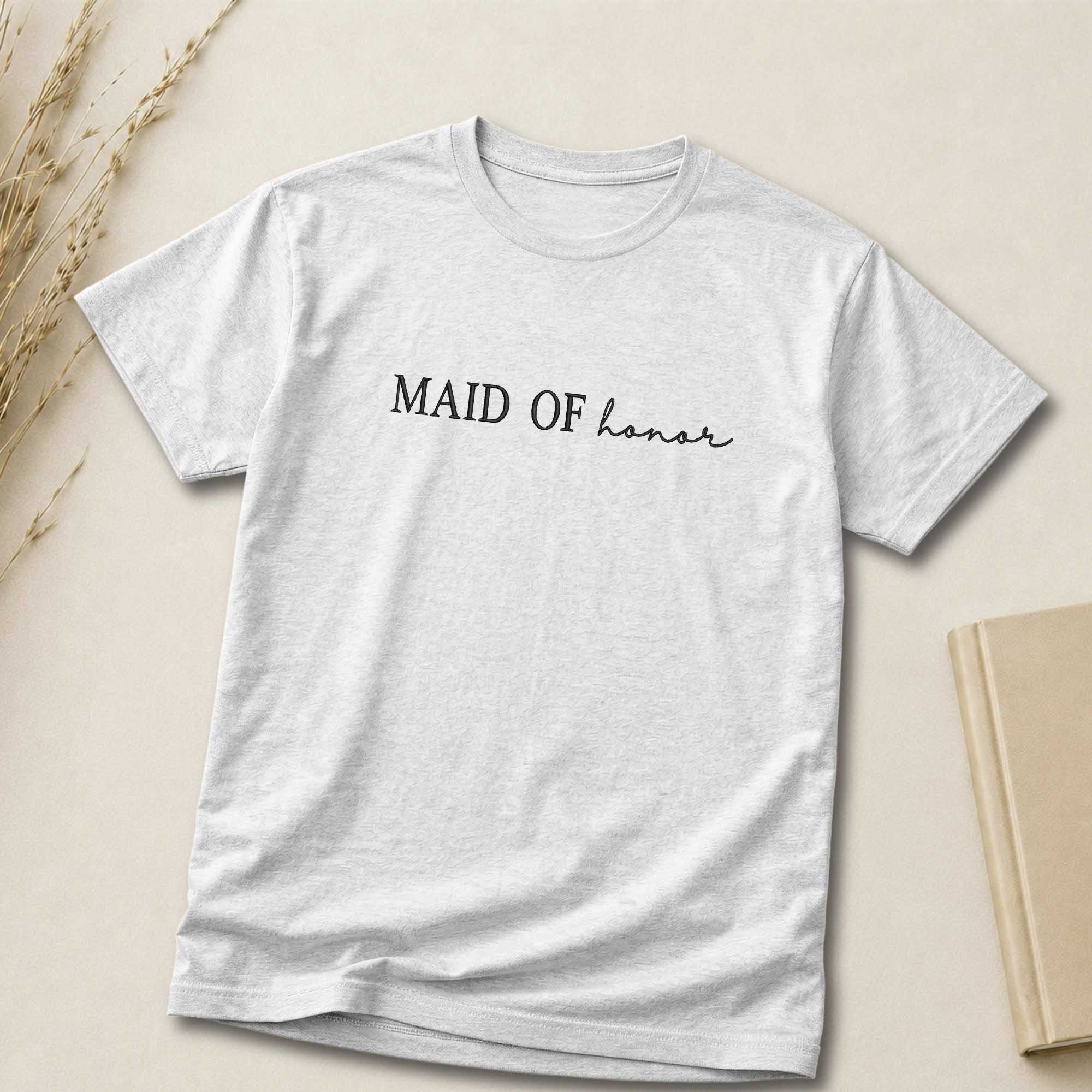 Minimalist Maid of Honor Embroidered Shirt