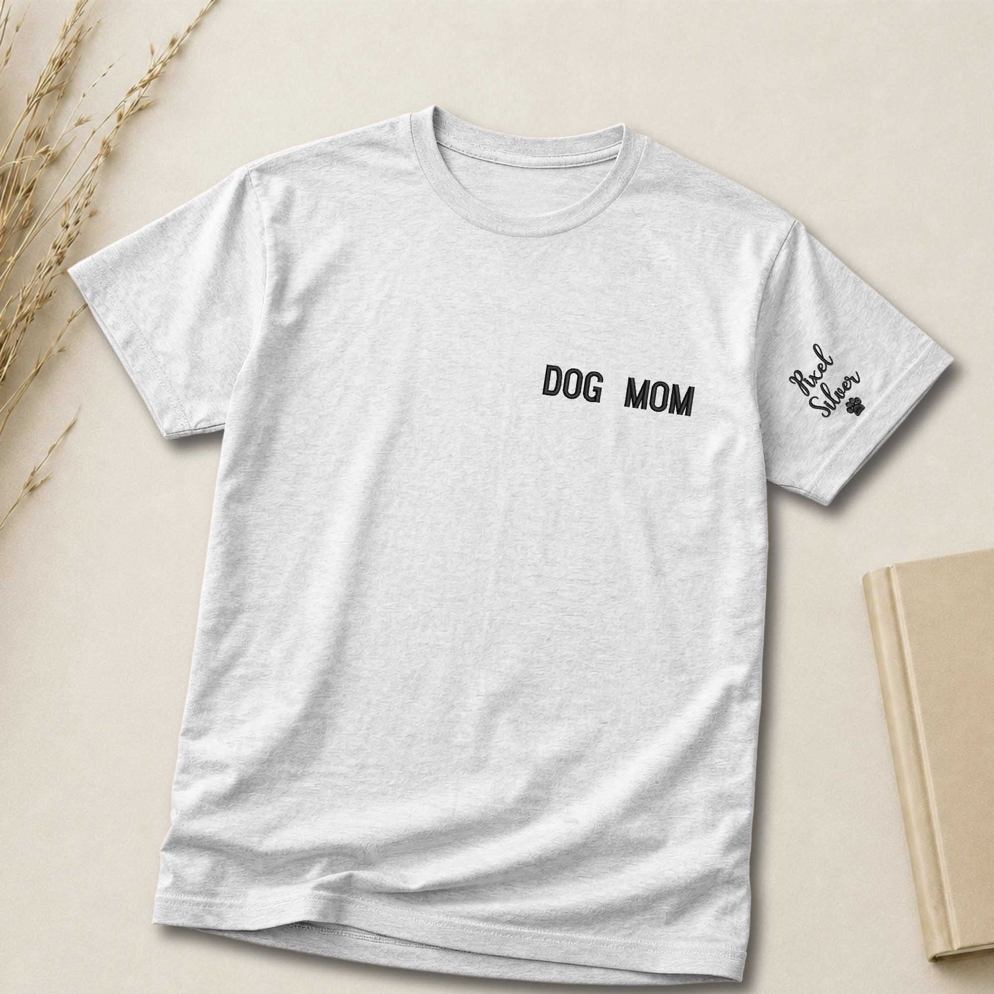 Personalized Dog Mom Embroidered Shirt