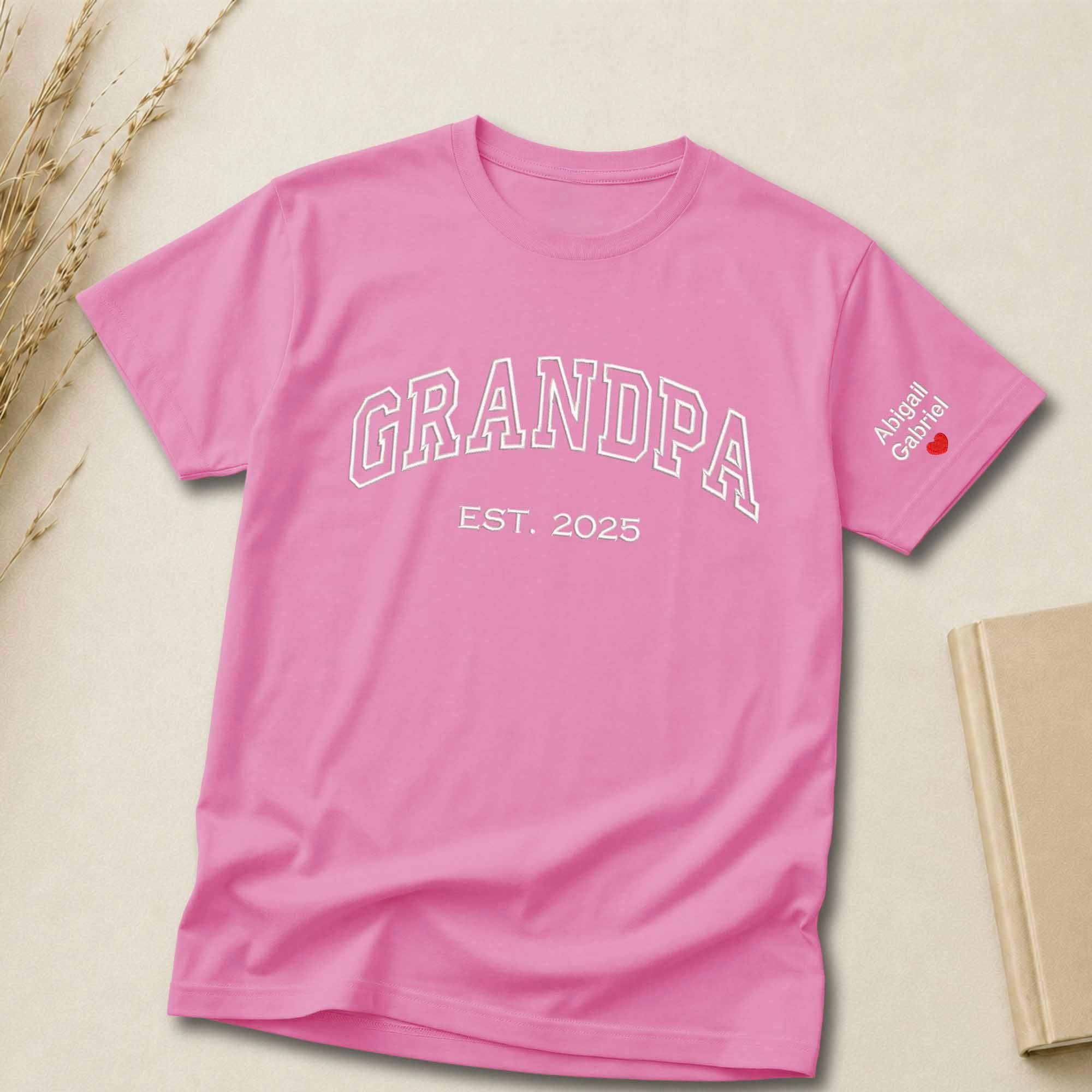 Personalized Grandpa Embroidered Shirt