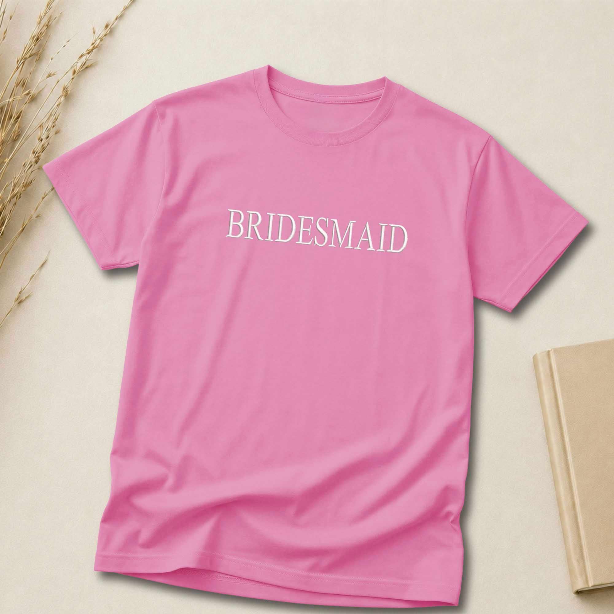 Minimalist Bridesmaid Embroidered Shirt