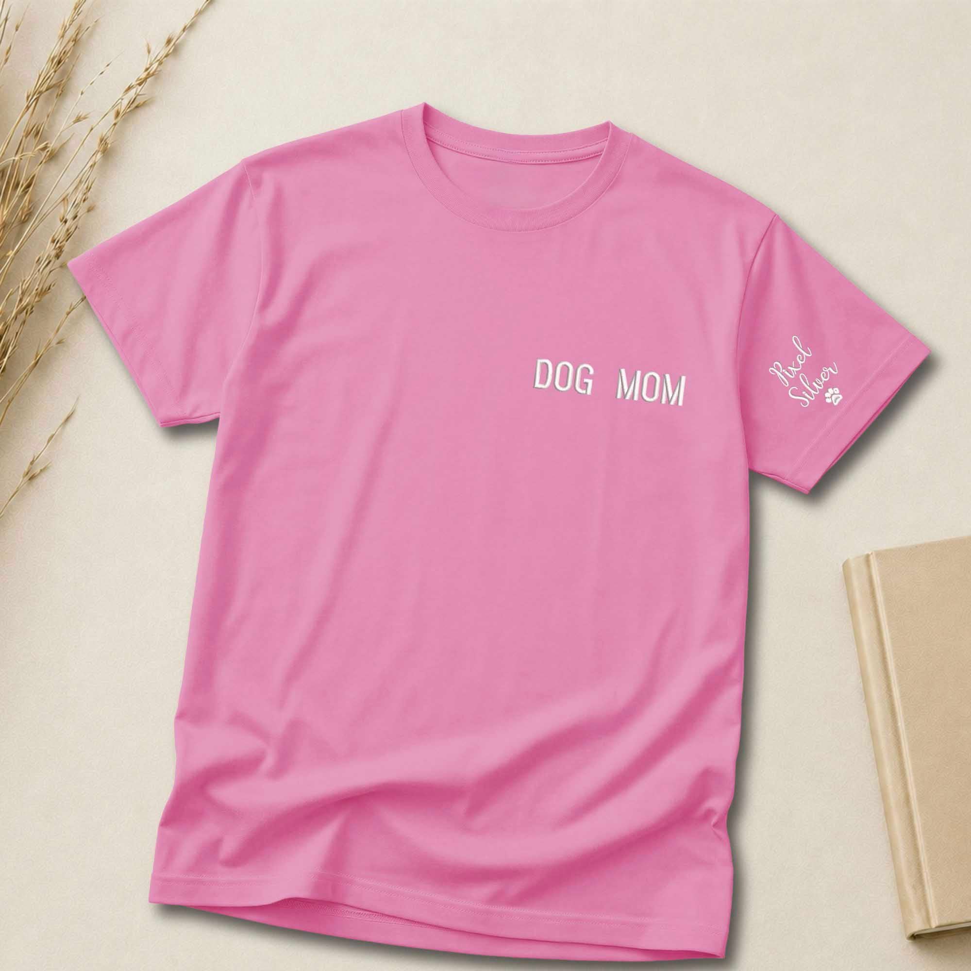 Personalized Dog Mom Embroidered Shirt