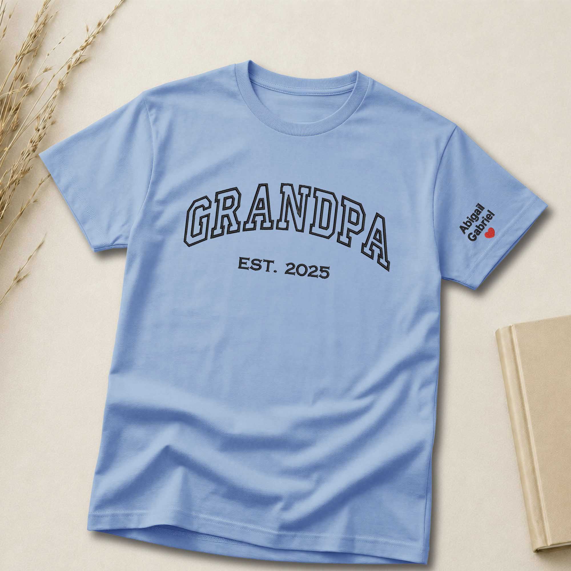 Personalized Grandpa Embroidered Shirt