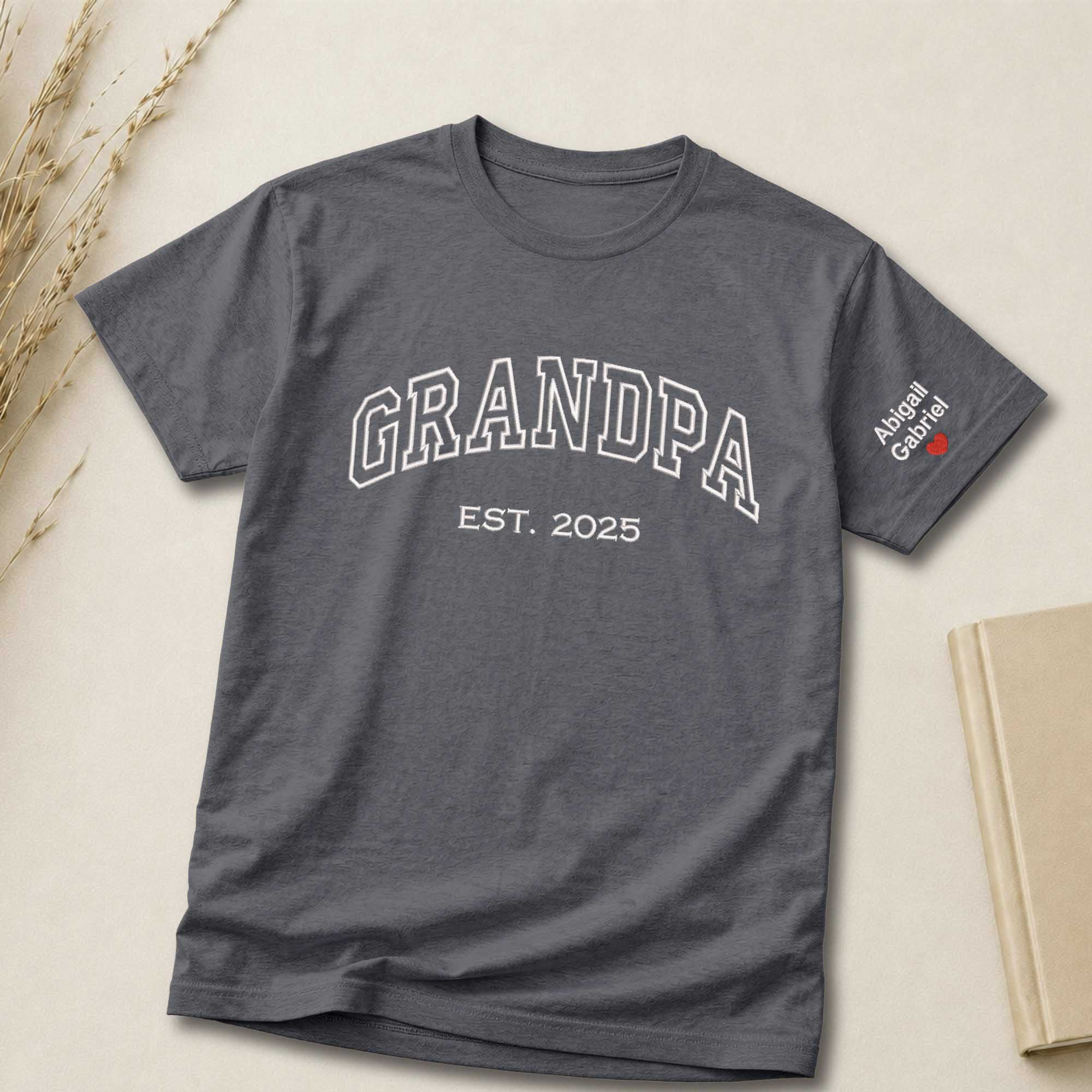 Personalized Grandpa Embroidered Shirt