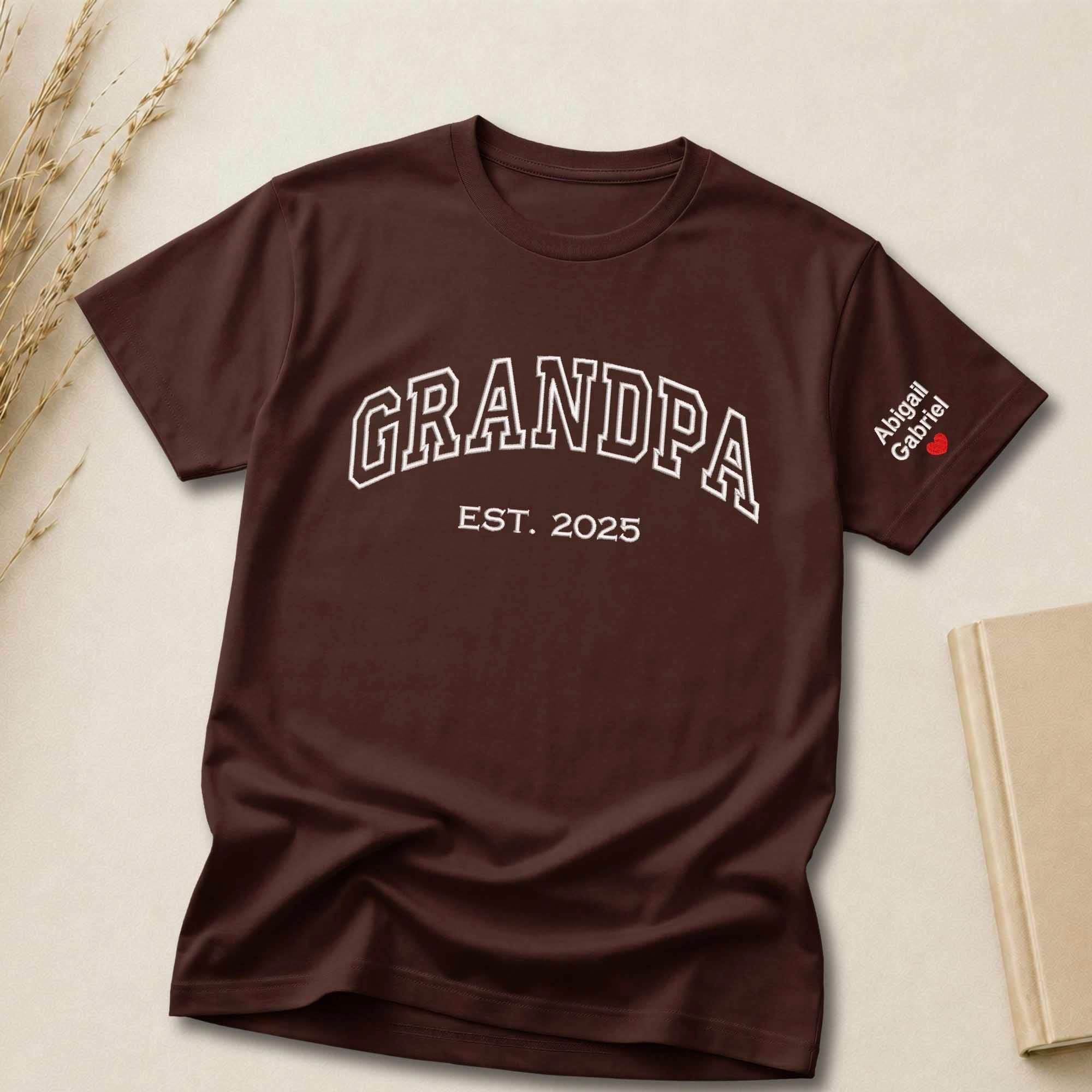 Personalized Grandpa Embroidered Shirt