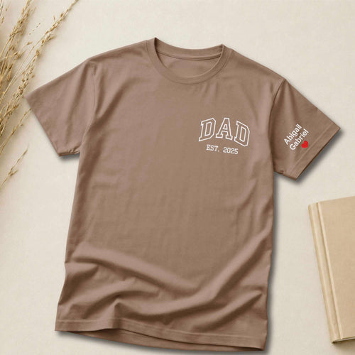 Custom Dad EST. Year Embroidered Shirt