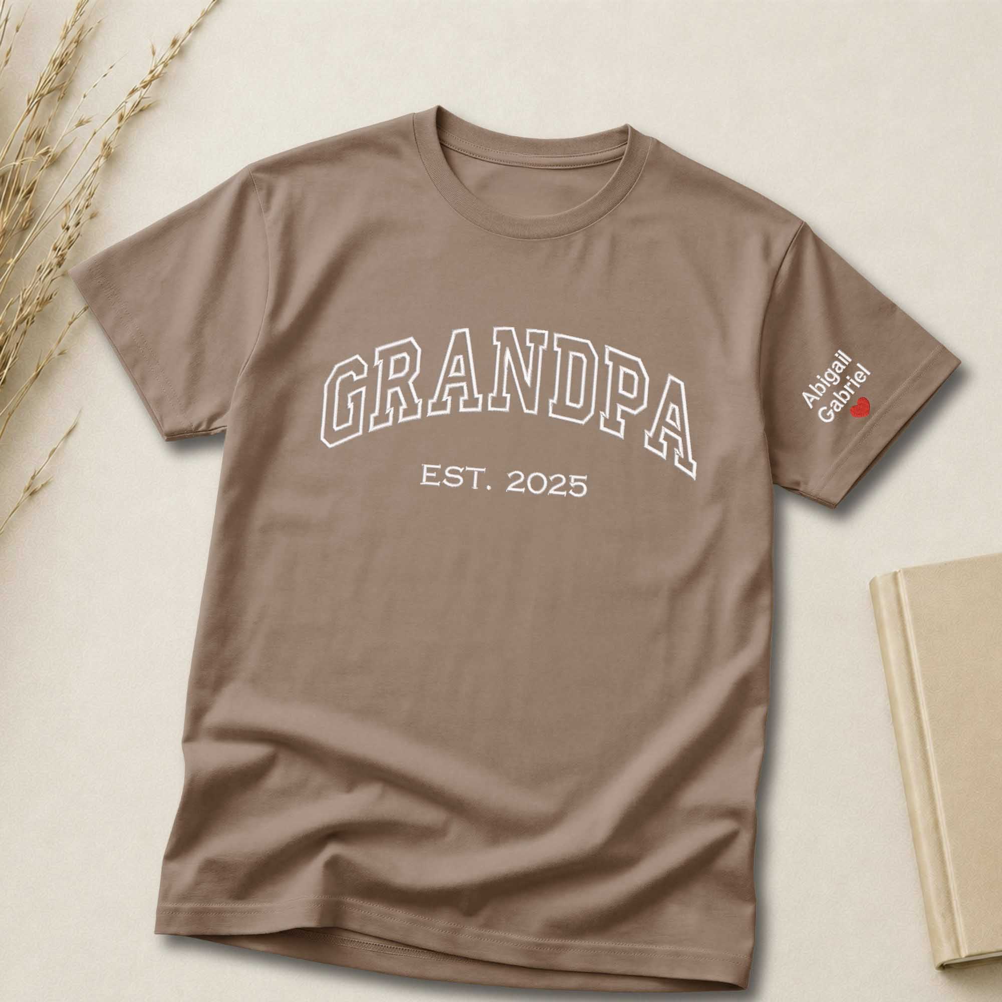 Personalized Grandpa Embroidered Shirt
