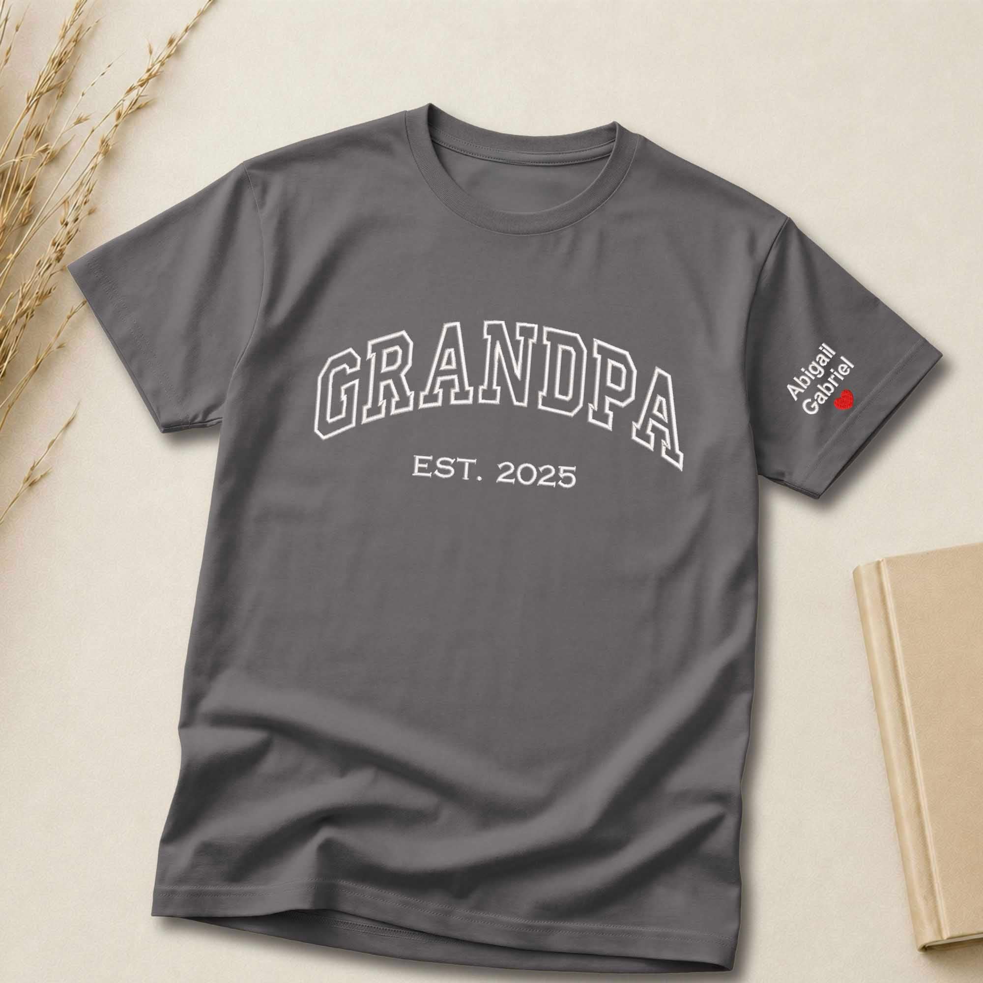 Personalized Grandpa Embroidered Shirt