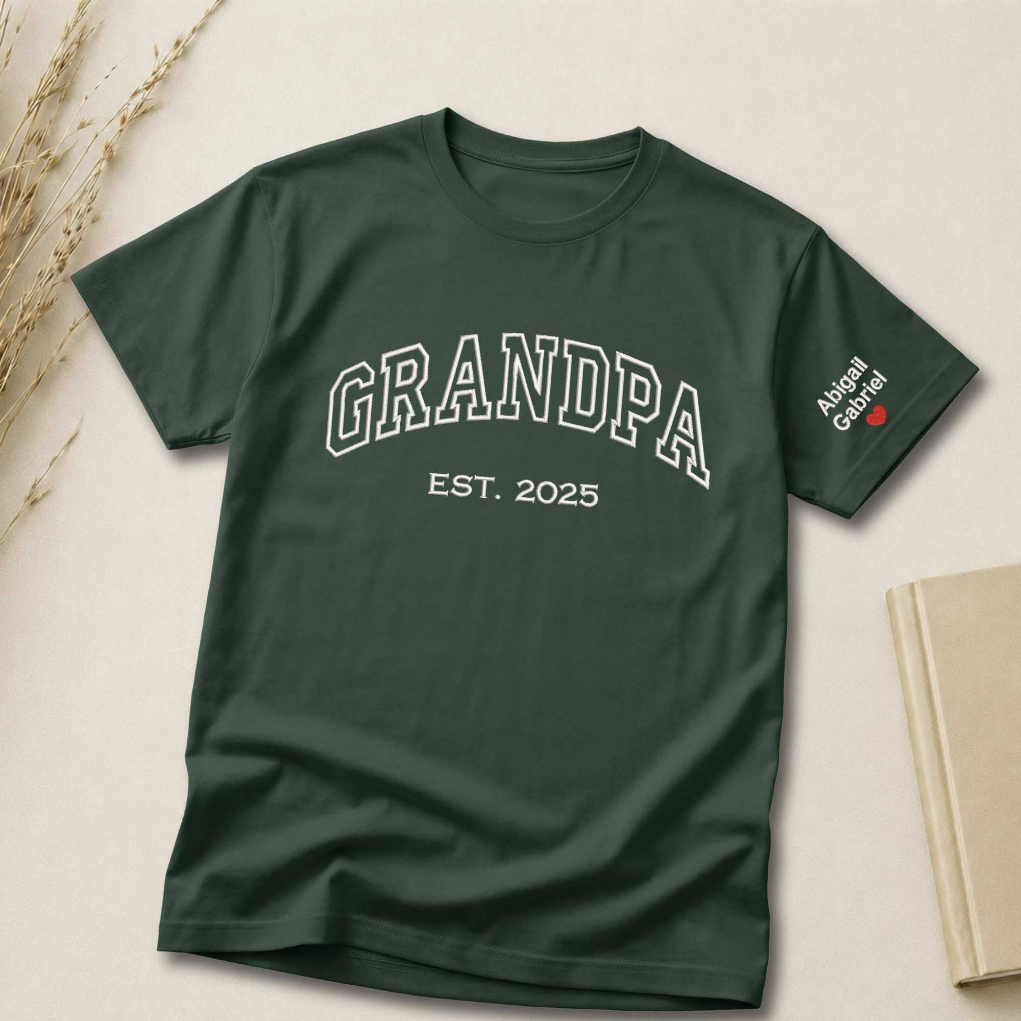 Personalized Grandpa Embroidered Shirt