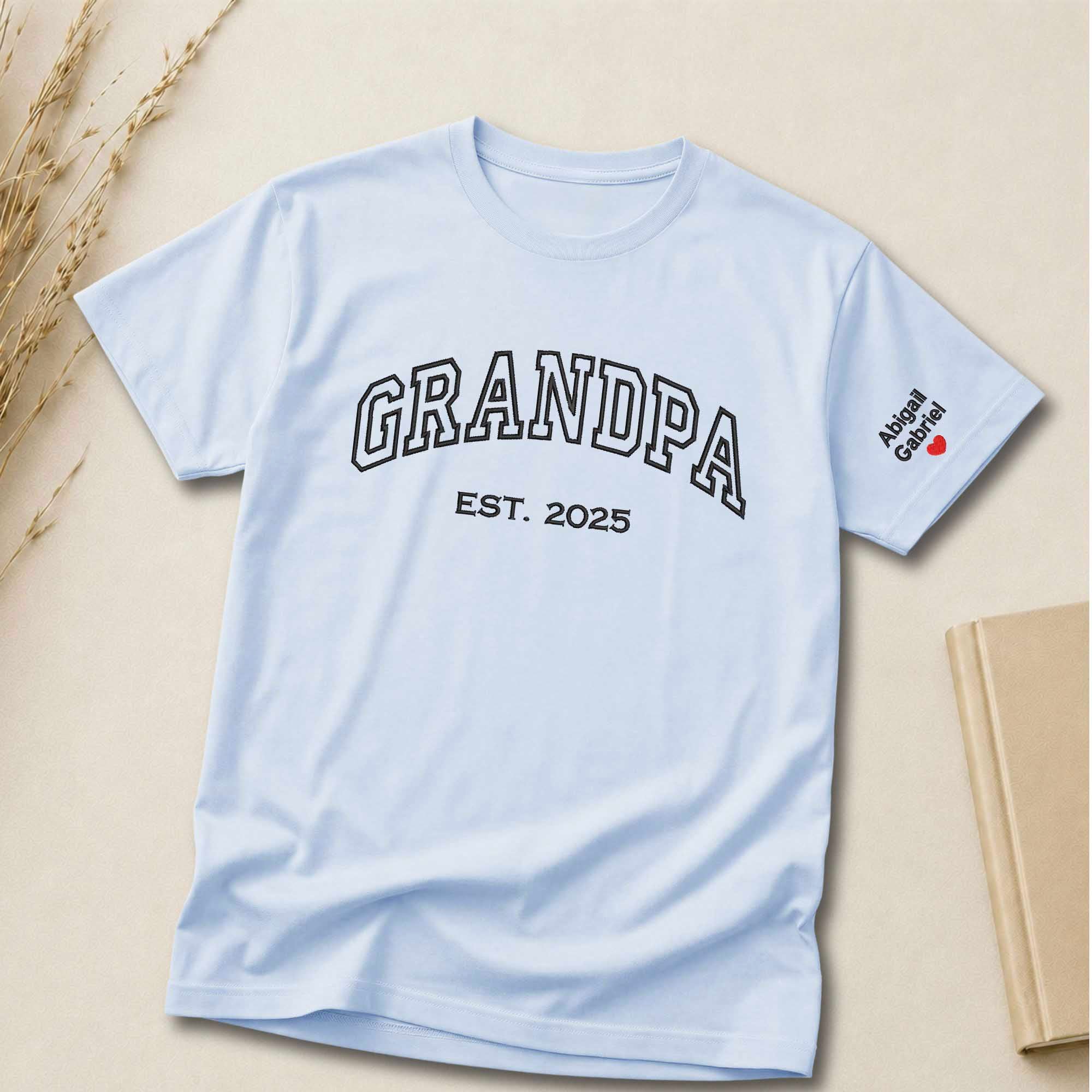 Personalized Grandpa Embroidered Shirt