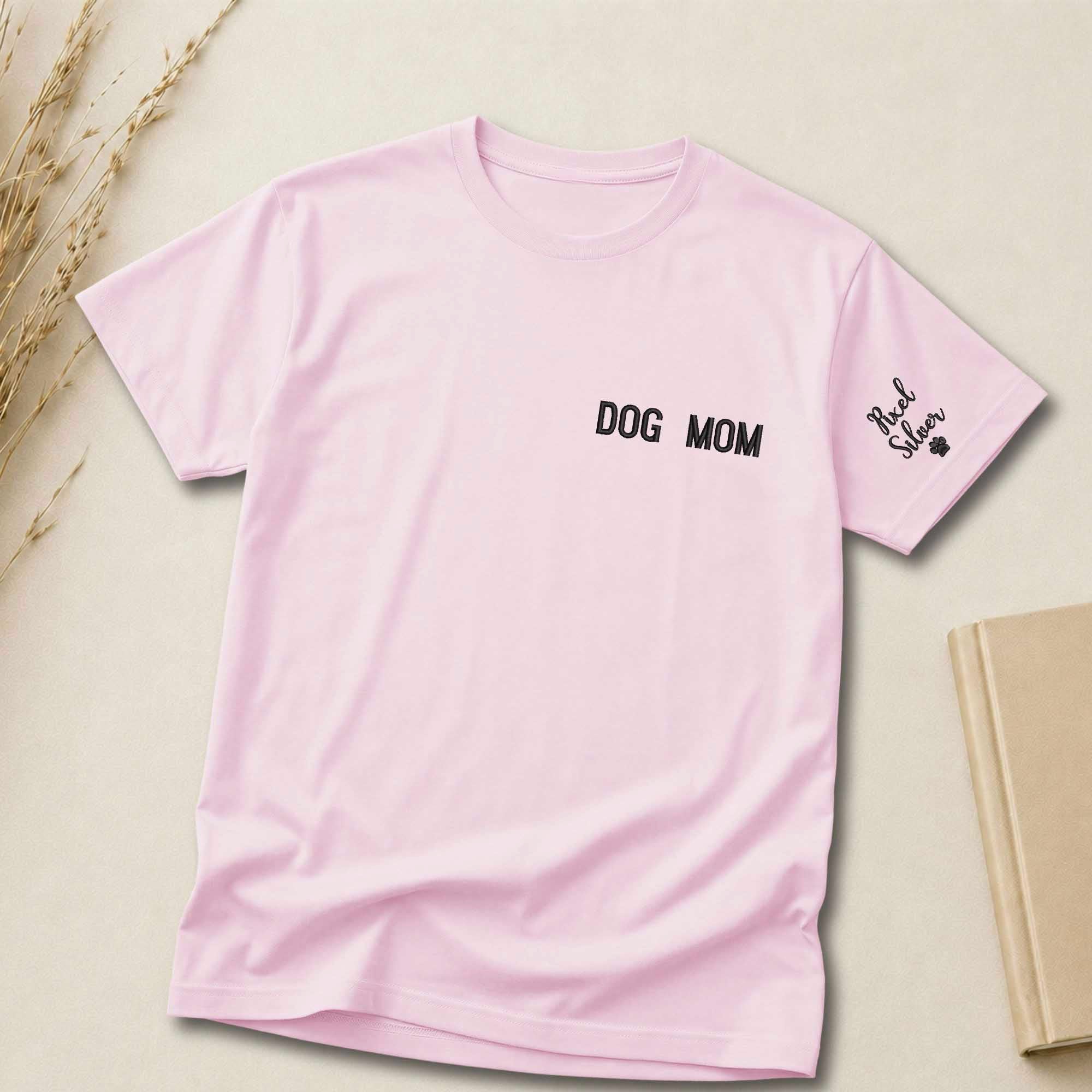 Personalized Dog Mom Embroidered Shirt