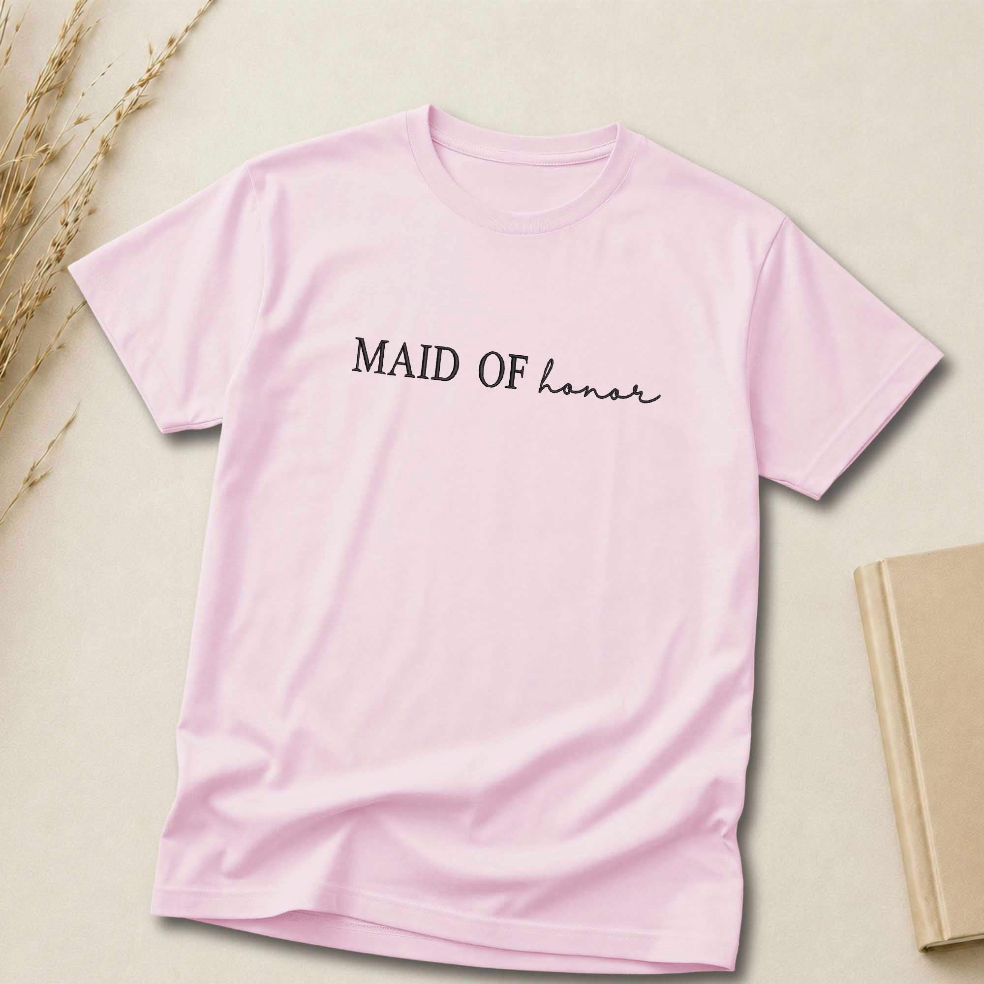 Minimalist Maid of Honor Embroidered Shirt
