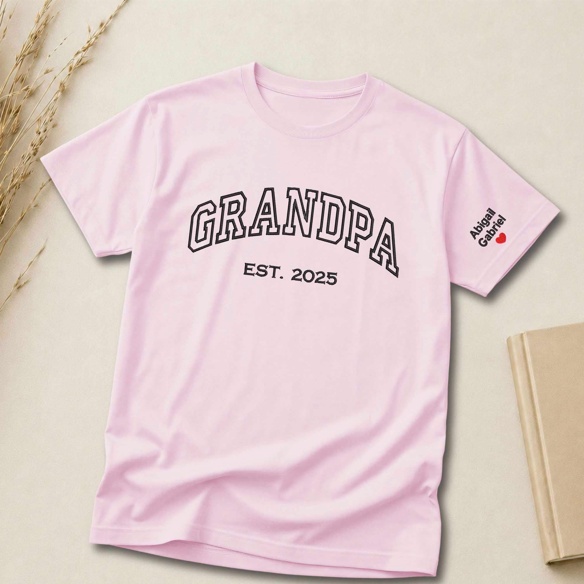 Personalized Grandpa Embroidered Shirt