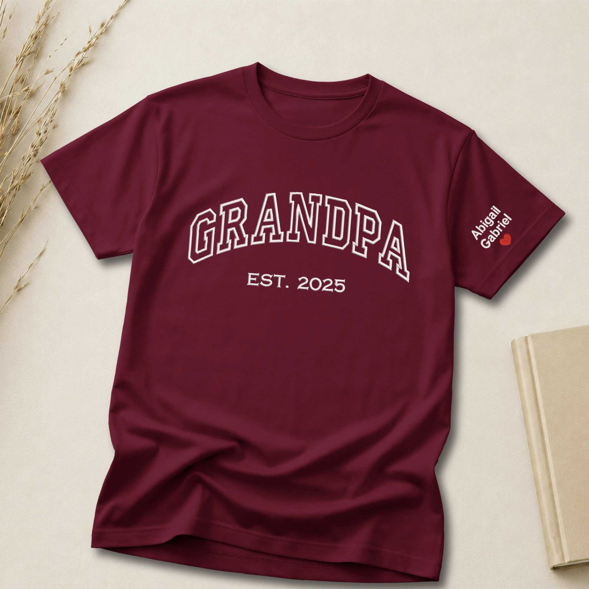 Personalized Grandpa Embroidered Shirt