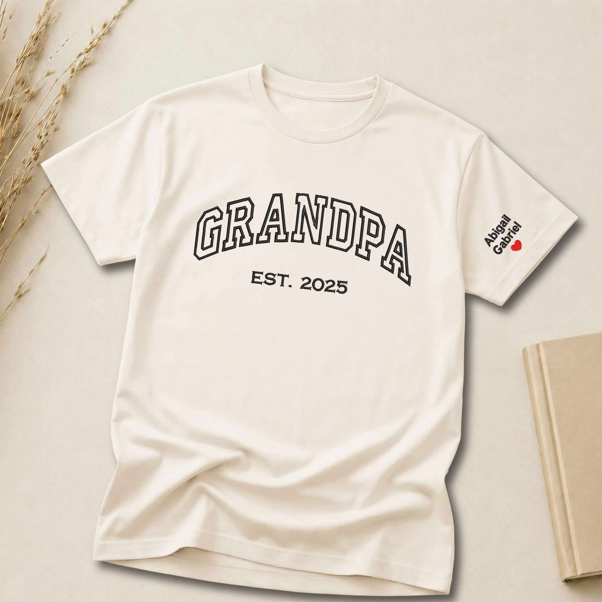 Personalized Grandpa Embroidered Shirt