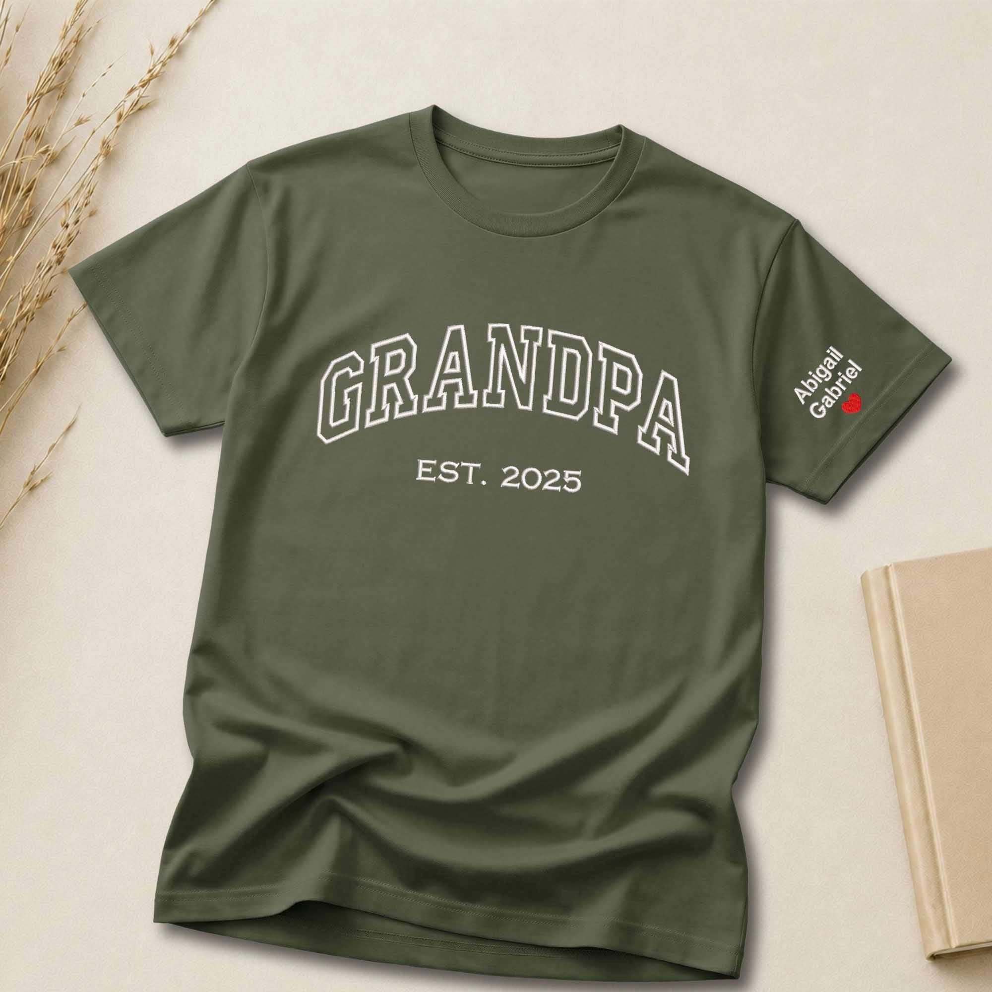 Personalized Grandpa Embroidered Shirt