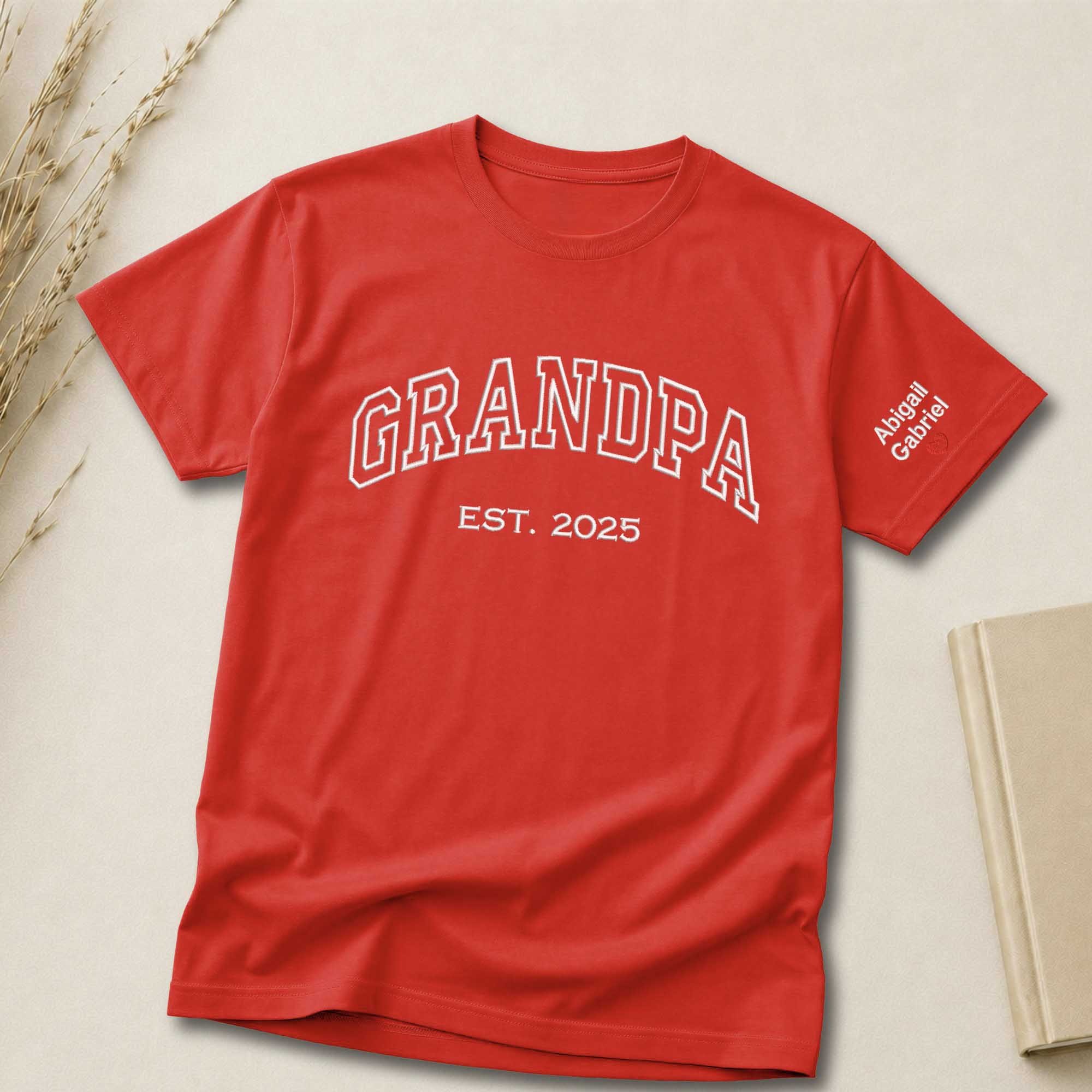 Personalized Grandpa Embroidered Shirt