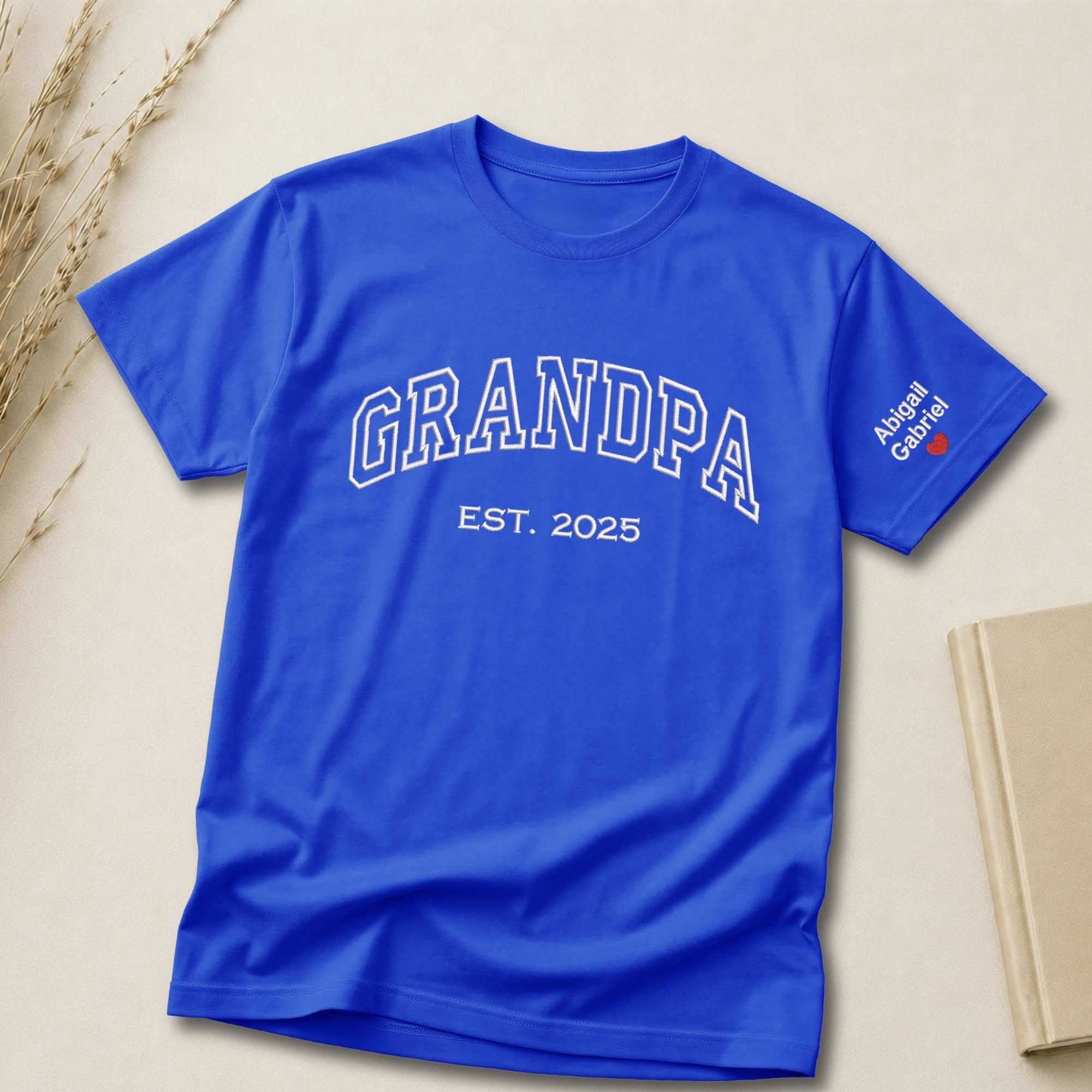 Personalized Grandpa Embroidered Shirt