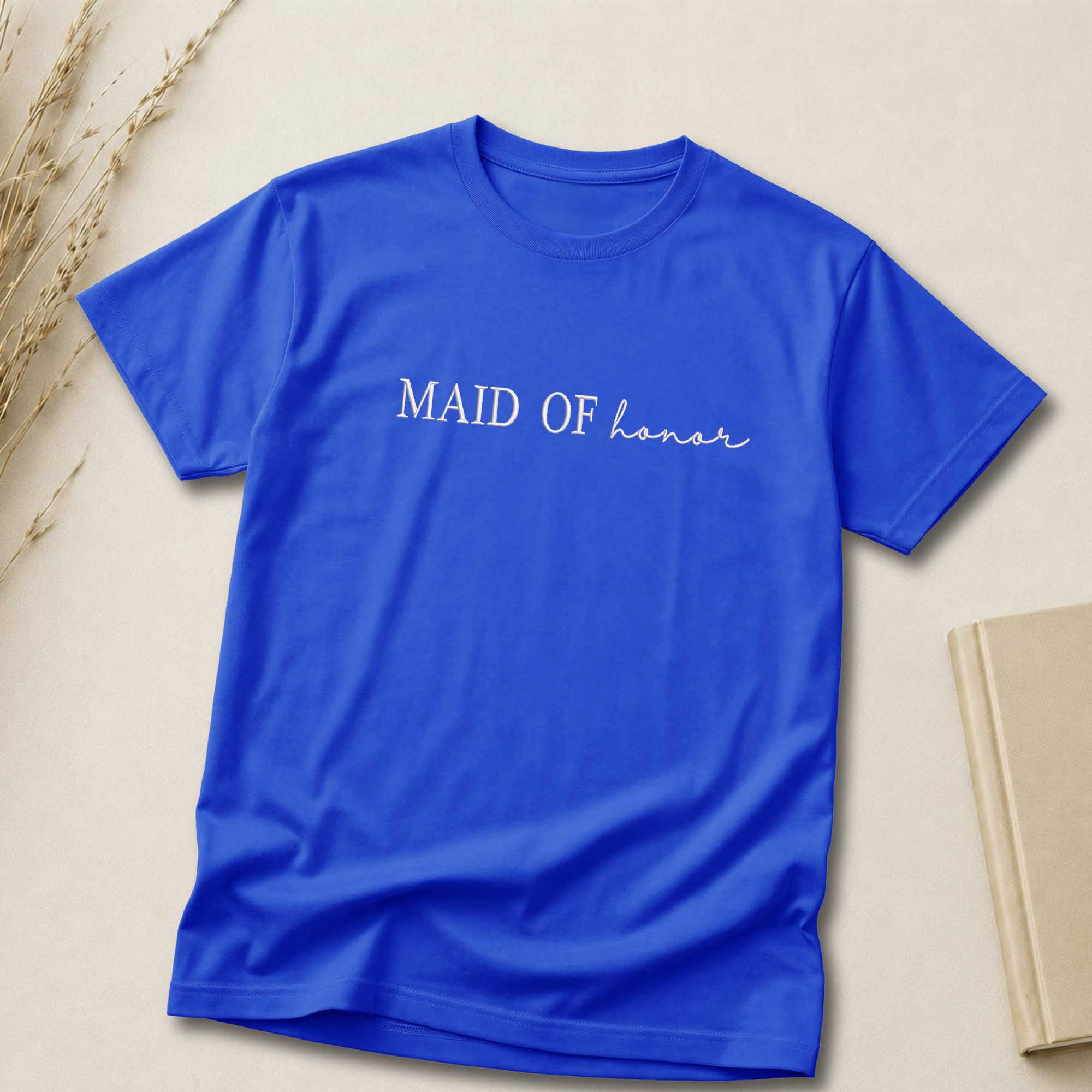 Minimalist Maid of Honor Embroidered Shirt