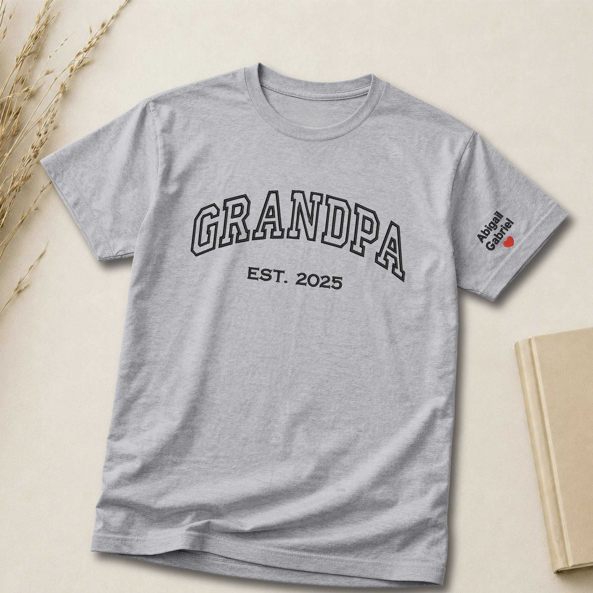 Personalized Grandpa Embroidered Shirt