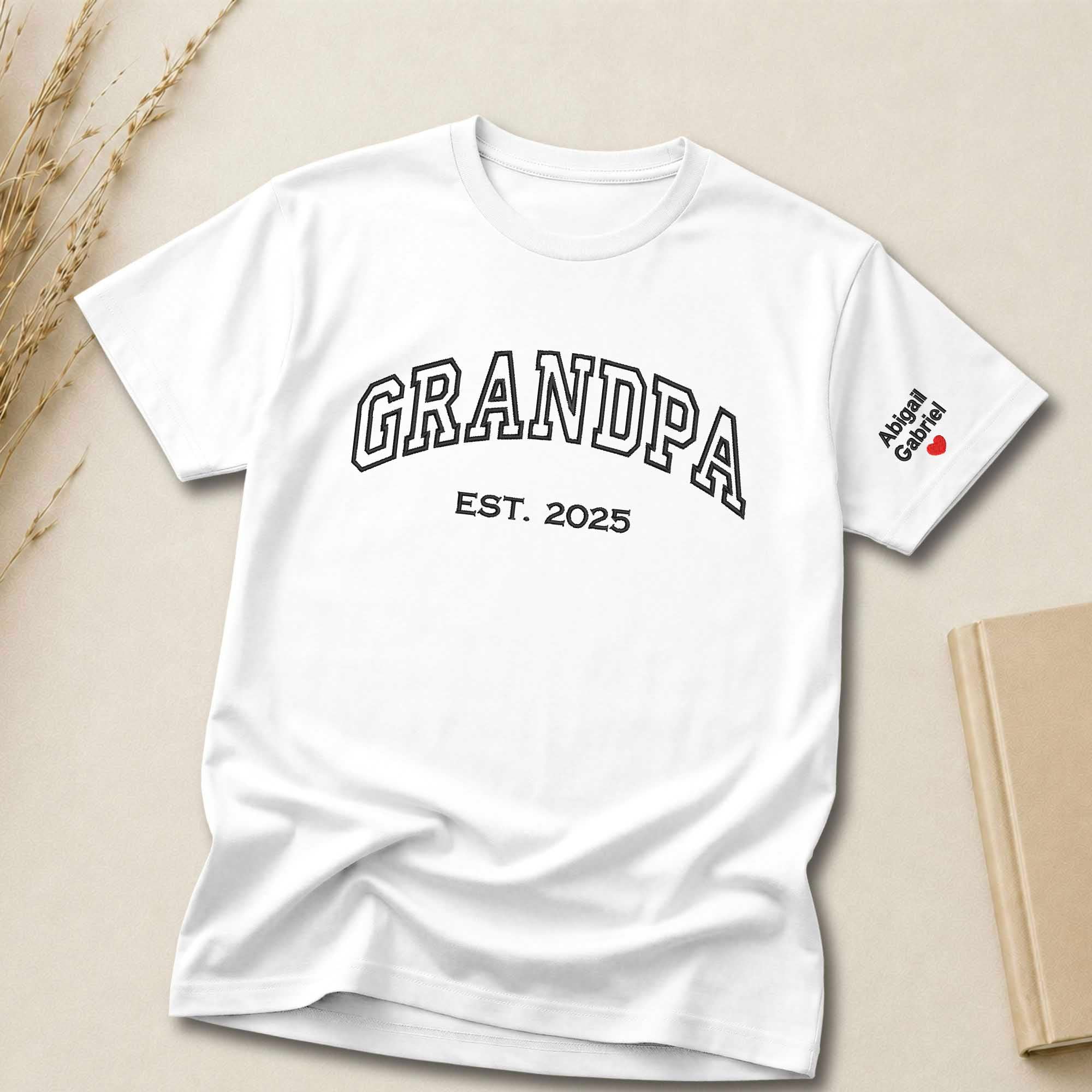 Personalized Grandpa Embroidered Shirt